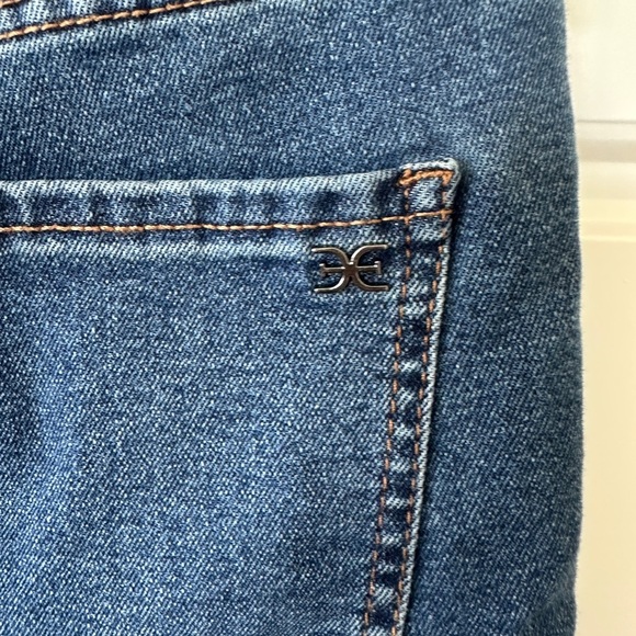 Sam Edelman High Rise Skinny Crop Blue Ankle Jeans - Picture 4 of 6